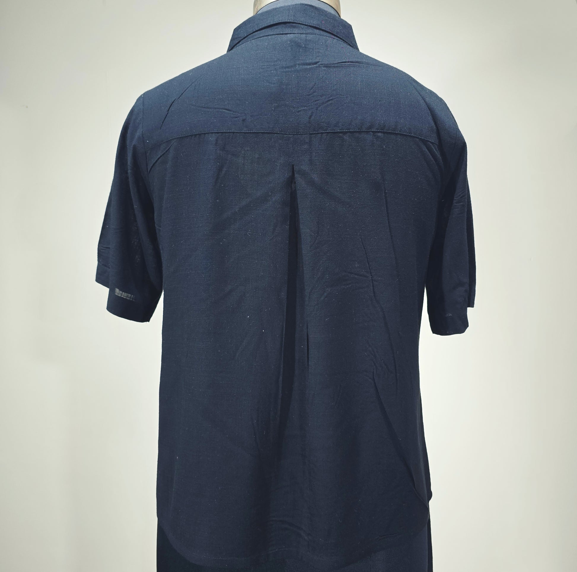 Black Embroidered Coconut Tree Cord Set for Women – Casual Resort Style Button-Down